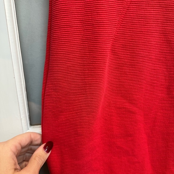 BODEN Aurelia Ottoman Holiday Dress Women’s 6P Petite Red Ribbed Lined Career - Picture 8 of 13